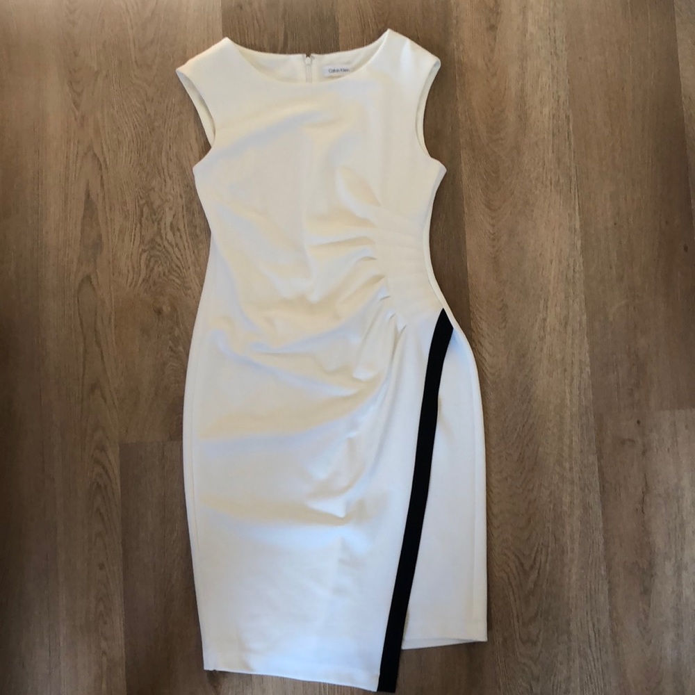 White Calvin Klein dress!